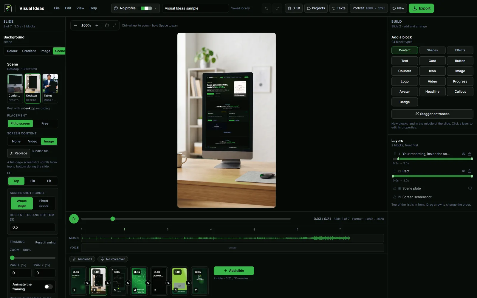 A tutorial screen recording in a desktop scene in Visual Ideas