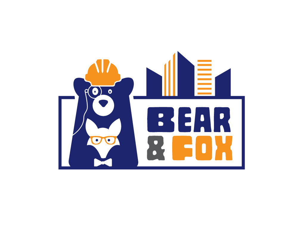 Bear & Fox Badge vector logo