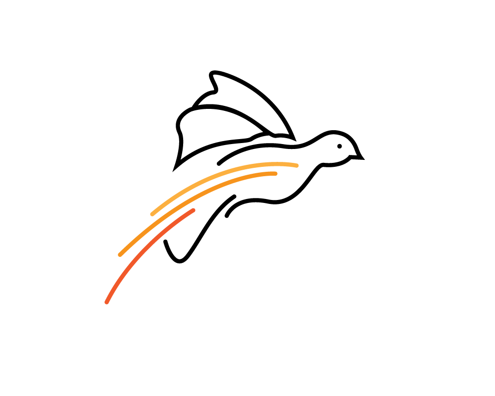 Ascending Bird Identity vector logo