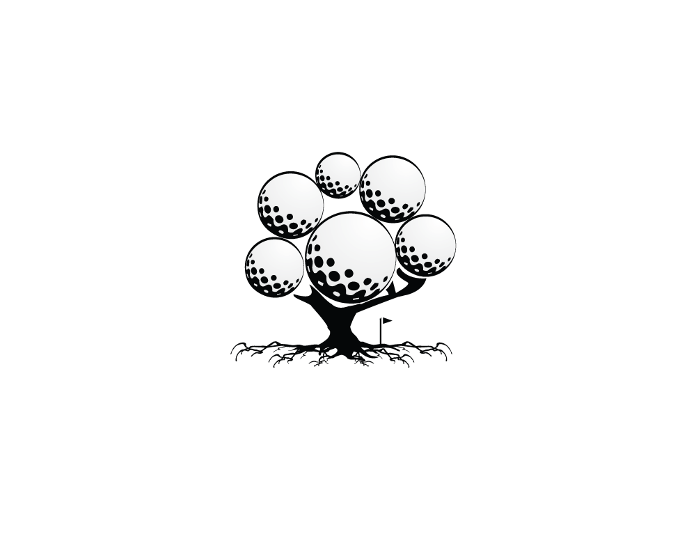 Golf Green Tree vector logo